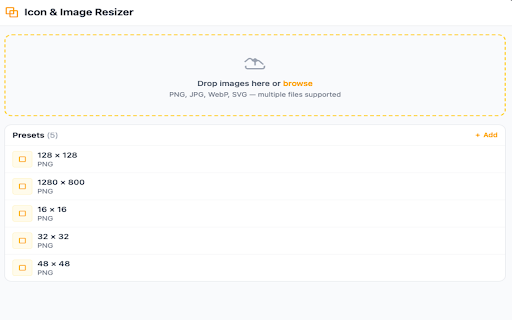 Icon & Image Resizer - Batch Resize & Presets screenshot 1
