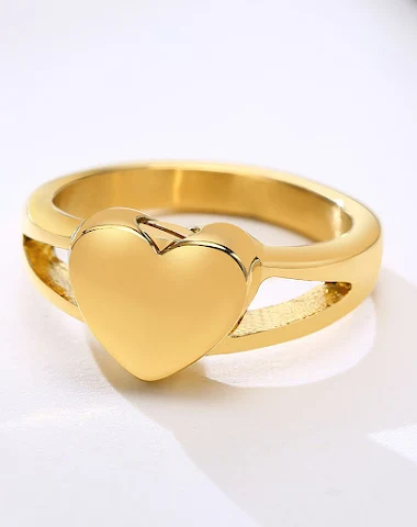 Bague urne en forme de cœur en acie - 3