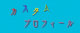 カスタムなプロフィール作ったぁー！