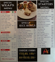 Roaster-House of Wraps and Grillz menu 1