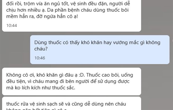 Bệnh nhân sử dụng bài thuốc một cách dễ dàng