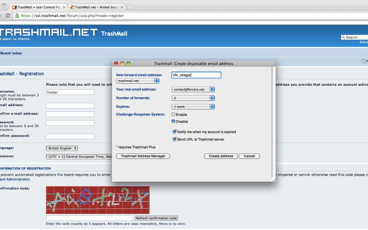 TrashMail.com: Create disposable address Preview image 6