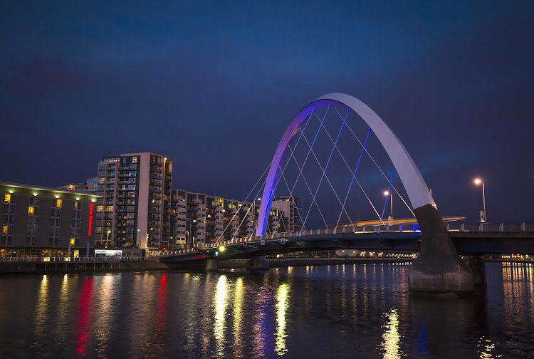 The Clyde Arc connects Govan road to the city center of Glasgow, Scotland. 