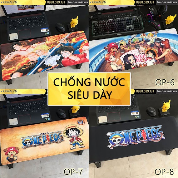 Bàn Di Chuột, Lót Chuột Chống Nước Anime One Piece Cỡ Lớn