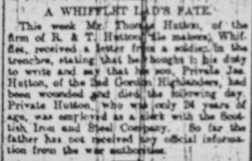 James Russell Hutton newspaper clipping