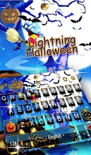 Live Lightning Halloween Keyboard Theme Screenshot