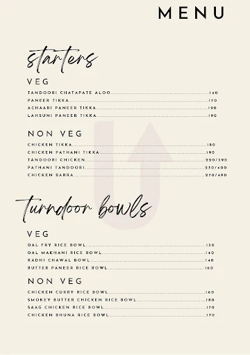 Turndoor menu 