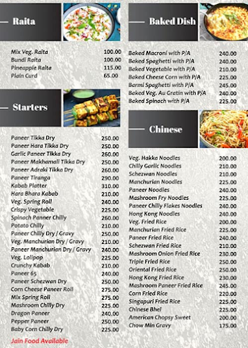 Chirag Snacks And Restaurant menu 