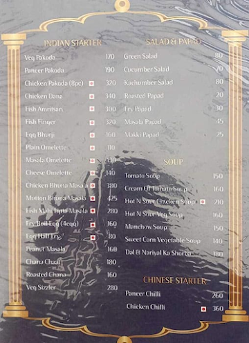 Roop's Of Mewar Restaurant menu 