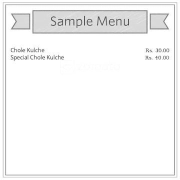 Chole Kulche menu 