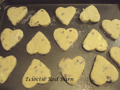 Eclectic Red Barn: Cherry Scones on Cookie Tray