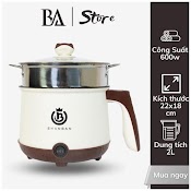 Ba Nồi Lẩu Điện Mini Shanban Lzh - 18 - Ca Nấu Mì, Chiên, Hấp, Sào Đa Năng - Dung Tích 1.8L Bảo Anh