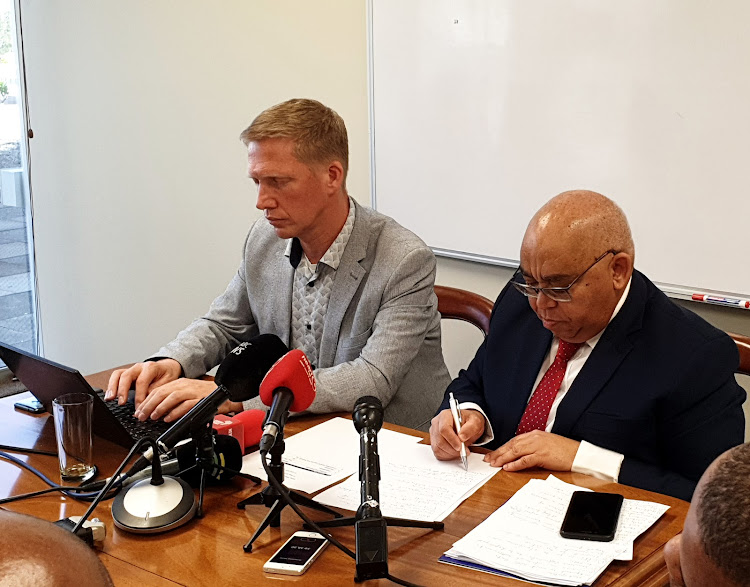 Cape Town's mayoral committee member for safety and security JP Smith and MEC for community safety Albert Fritz.