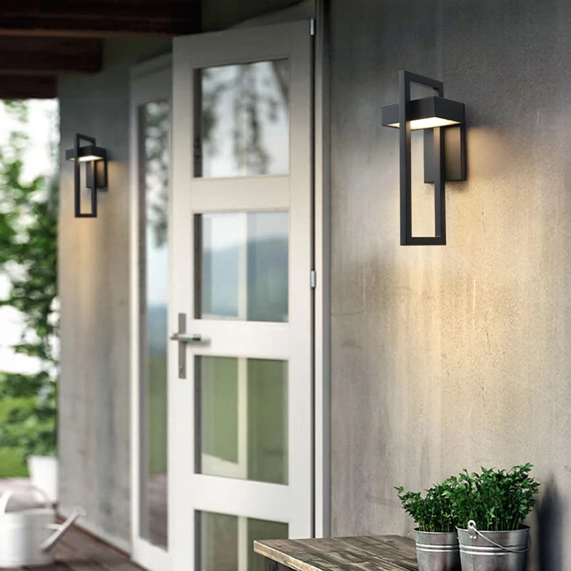 LED Outdoor Modern Rainproof Balcony Simple Villa Waterproof Wall Lamp, perfect for outdoor use, providing stylish and r