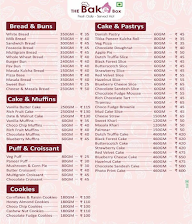 The Bake Box menu 1