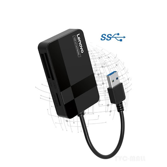 Đầu Đọc Thẻ Nhớ Đa Năng Lenovo D302 Usb 3.0 ( Tf/Sd/Cf/Microsd)