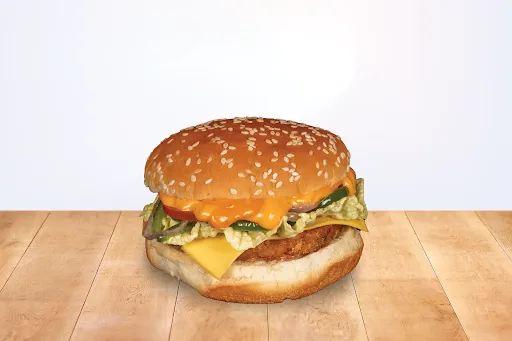 Desi Cheese Crunch Burger