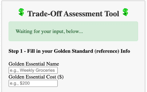 Trade-Off Assessment Tool