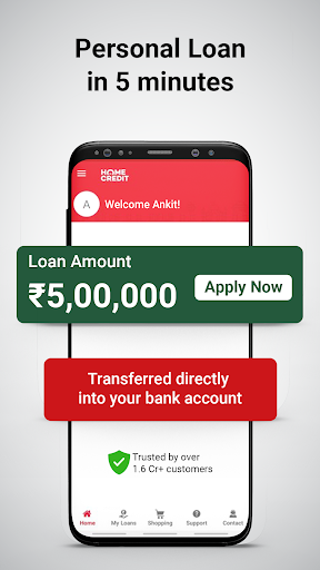 Screenshot Home Credit: Personal Loan App