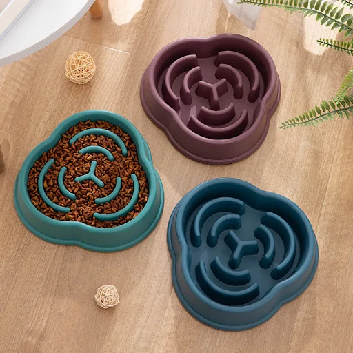 Dog Puppy Slow Feeder Bowl Non Slip Puzzle Bowl Anti-Gulping Dog Slower Food Feeding Dishes Pet Bowl for Large Medium Sm