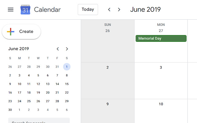 Google Calendar Gray Weekends chrome extension