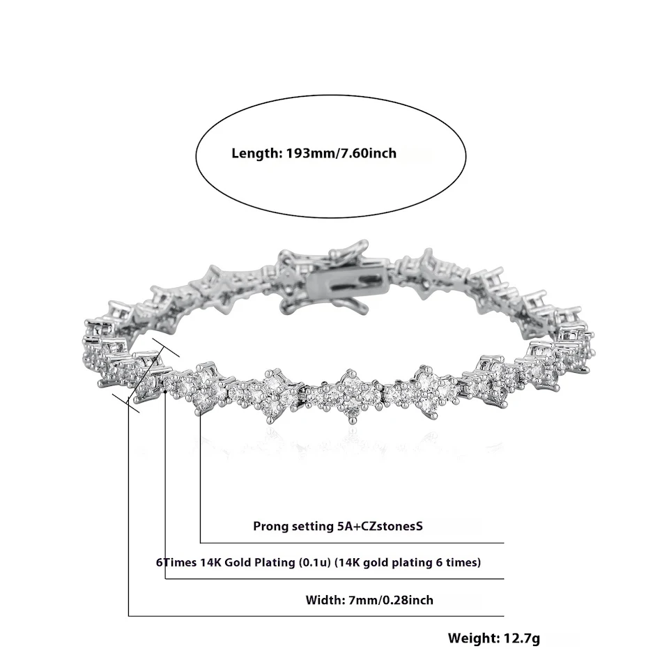 Collier tennis en forme de fleur avec sertissage mixte, un bijou élégant et étincelant pour sublimer toutes vos tenues.