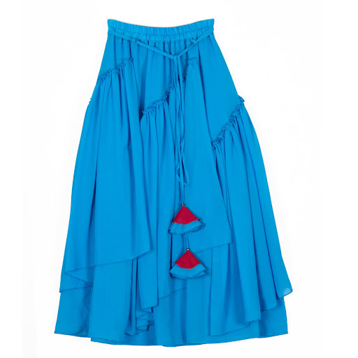 Title 3, Womens Ethnic Thin Chiffon Skirt Irregular Per...