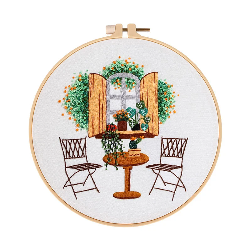 Fashion DIY Handmade Embroidery Material Package Create unique and personalized designs. This complete embroidery kit is