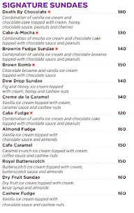 Corner House Ice Cream menu 2