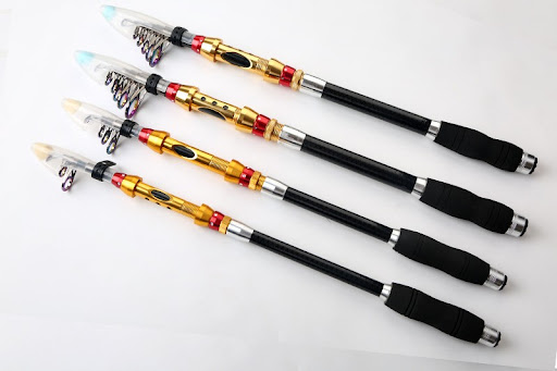 Title 1, Carbon Fiber Telescopic Spinning Fishing Rod fo...