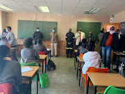 Health MEC Bandile Masuku encouraged grade 12 pupils at Thuto Pele Secondary to do their best, and told them he hopes to see them at university.