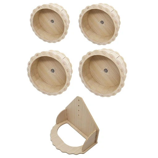 Hamster Wooden Running Wheel Toys Exercise Wheel for Cage Quiet for Kitten Chinchilla Gerbils Dwarf Hamster Other Small 