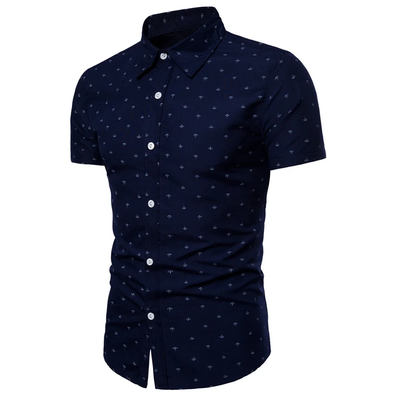 Casual Floral Flowers Short-sleeved Slim Fit