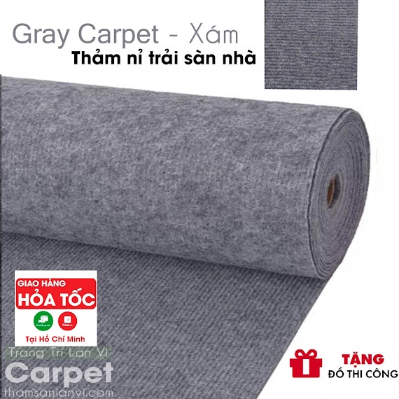 Thảm Trải Sàn Nỉ - Thảm Lót Sàn Trải Phòng Giá Rẻ Trải Dày 3Mm Trải Sự Kiện, Trải Cửa Hàng, Phòng Ngủ