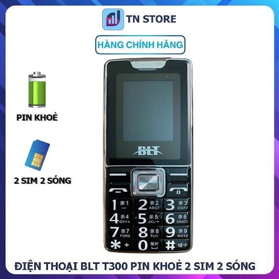 Điện Thoại Blt T300 - 2 Sim 2 Sóng - Pin Khủng - Loa To - Bàn Phím Lớn