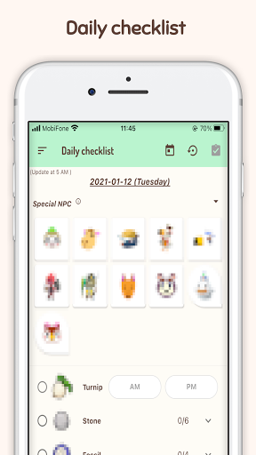 Screenshot Animal Guide for ACNH