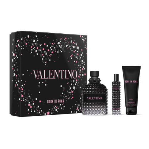 Bộ nước hoa VALENTINO UOMO BORN IN ROMA EDT 100ML + Mini 15ml+Gel tắm 75ml_TGNH