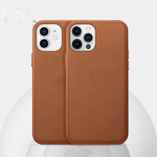 Title 3, Real Cowhide Phone Case Leather Animation Magne...