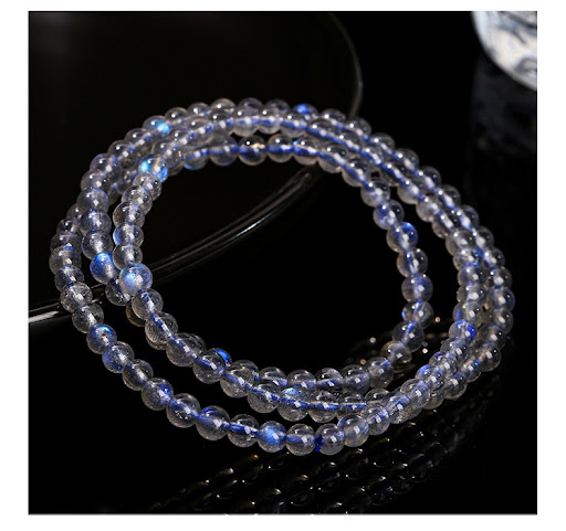 Title 11, Round Beads Accessories Bracelet 7A Natural Blu...