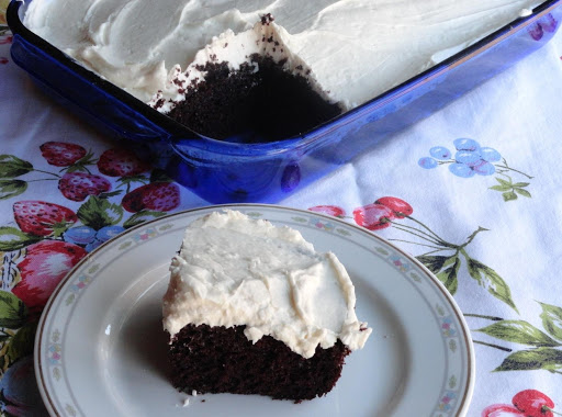 blue ribbon chocolate cake