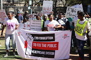 Members from NGOs marched to the Gauteng health department offices to hand over a memorandum of demands.  