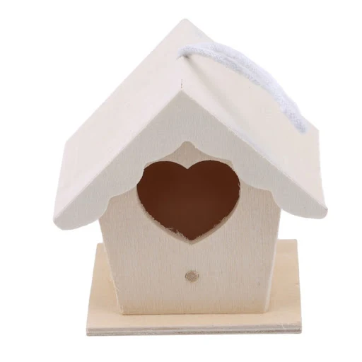 Wooden Mini Bird Cage Outdoor Hanging Birdhouse Box Garden Bird Cages Home Yard Decoration Bird Products Wooden Bird Par