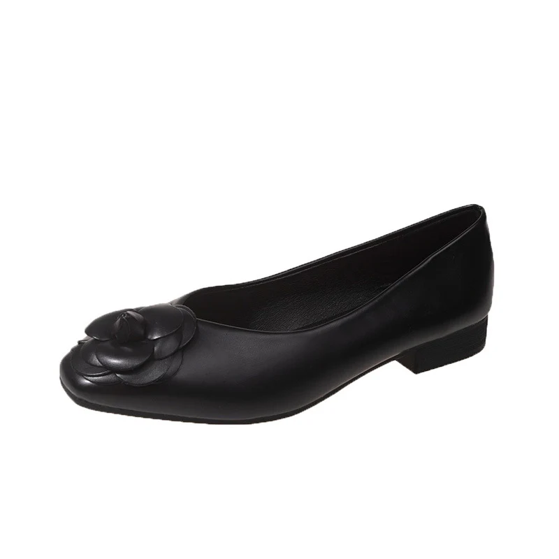 Title 4, Chaussures femmes bout rond, motif fleur, semel...