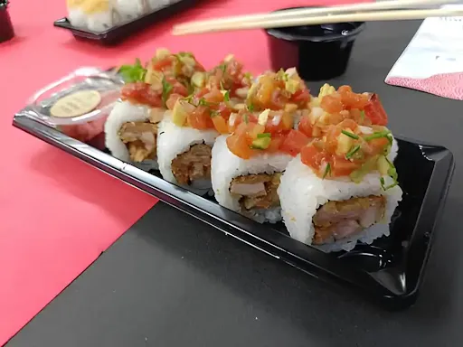 Chicken Katsu Roll With Avocado Salsa Sauce