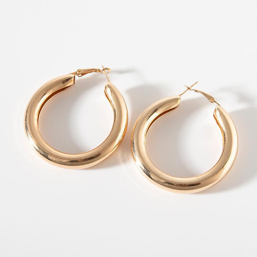 Title 3, Womens Minimalist Casual Large Circle Earrings...