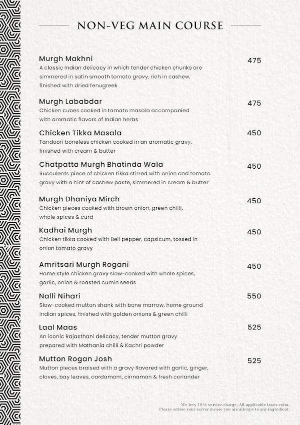 Punjab Bistro menu 