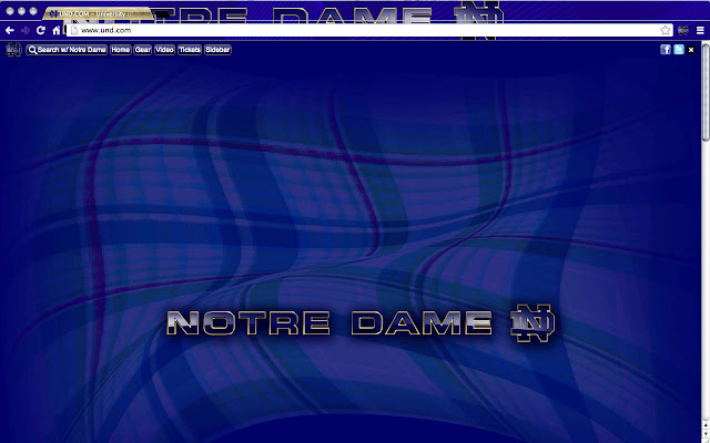 University of Notre Dame Theme chrome extension