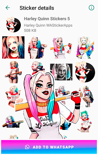 Harley Quinn Stickers for WhatsApp - WAStickerApps