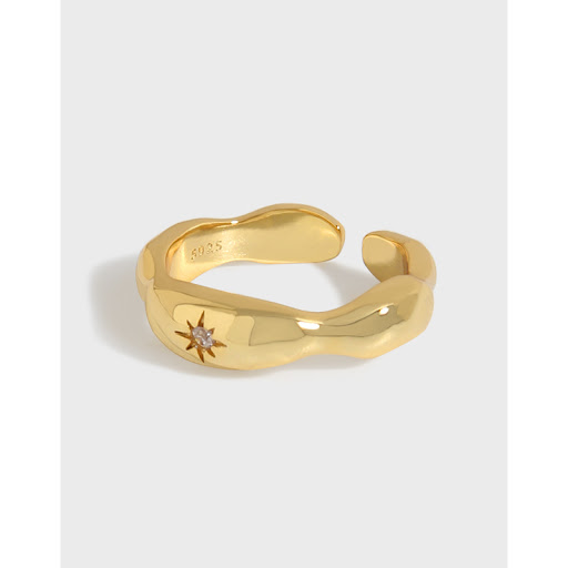 Title 7, Geometric Starmount Ring in Sterling Silver. A ...