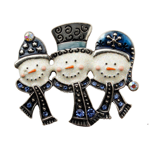 Title 5, Alloy Cute Personalized Little Snowman Brooch B...